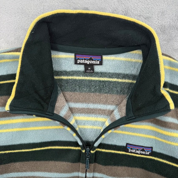 Vintage Patagonia Synchilla Fleece Jacket Full Zip Striped Womens size Medium - Picture 8 of 16